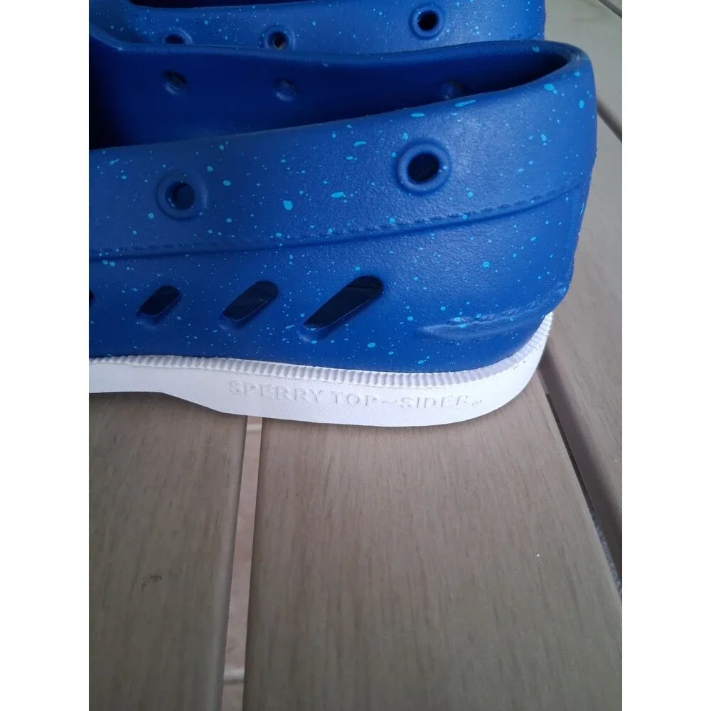 Sperry Top- Slider Men's Authentic Float Boat Water shoes Blue Speckle SZ 8 SB5